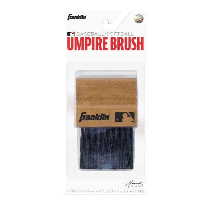 Wooden Franklin Umpire Brush with 4 nylon bristles for umpires and coaches