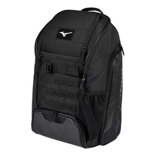 Mizuno Pro Batpack 22 with protected glove compartment and vertical laptop sleeve