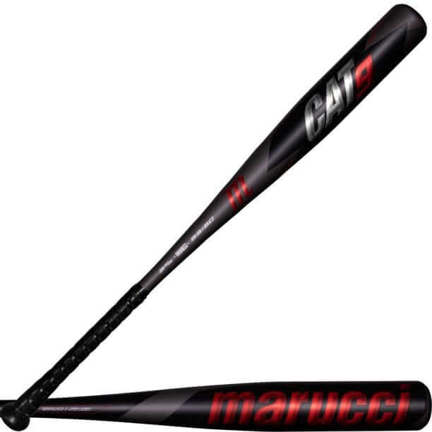 Marucci Cat9 -3 Baseball Bat with thermally treated AZR alloy for responsive feel and massive sweet spot.