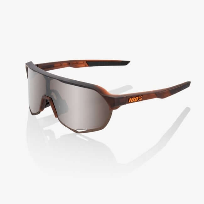 100% S2 Matte Translucent Brown Fade Sunglasses with Hiper Silver Mirror Lens