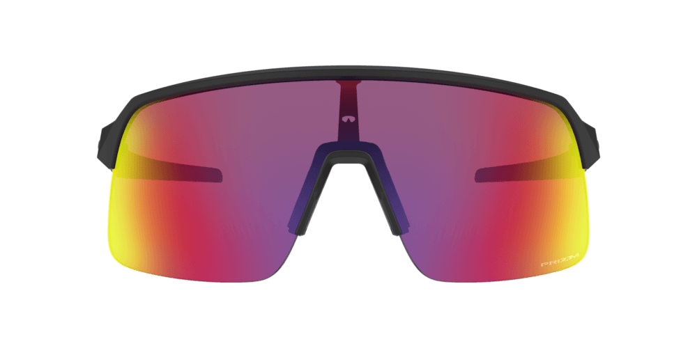 High-wrap semi-rimless Oakley Sutro Lite frame for increased field of view and improved ventilation.