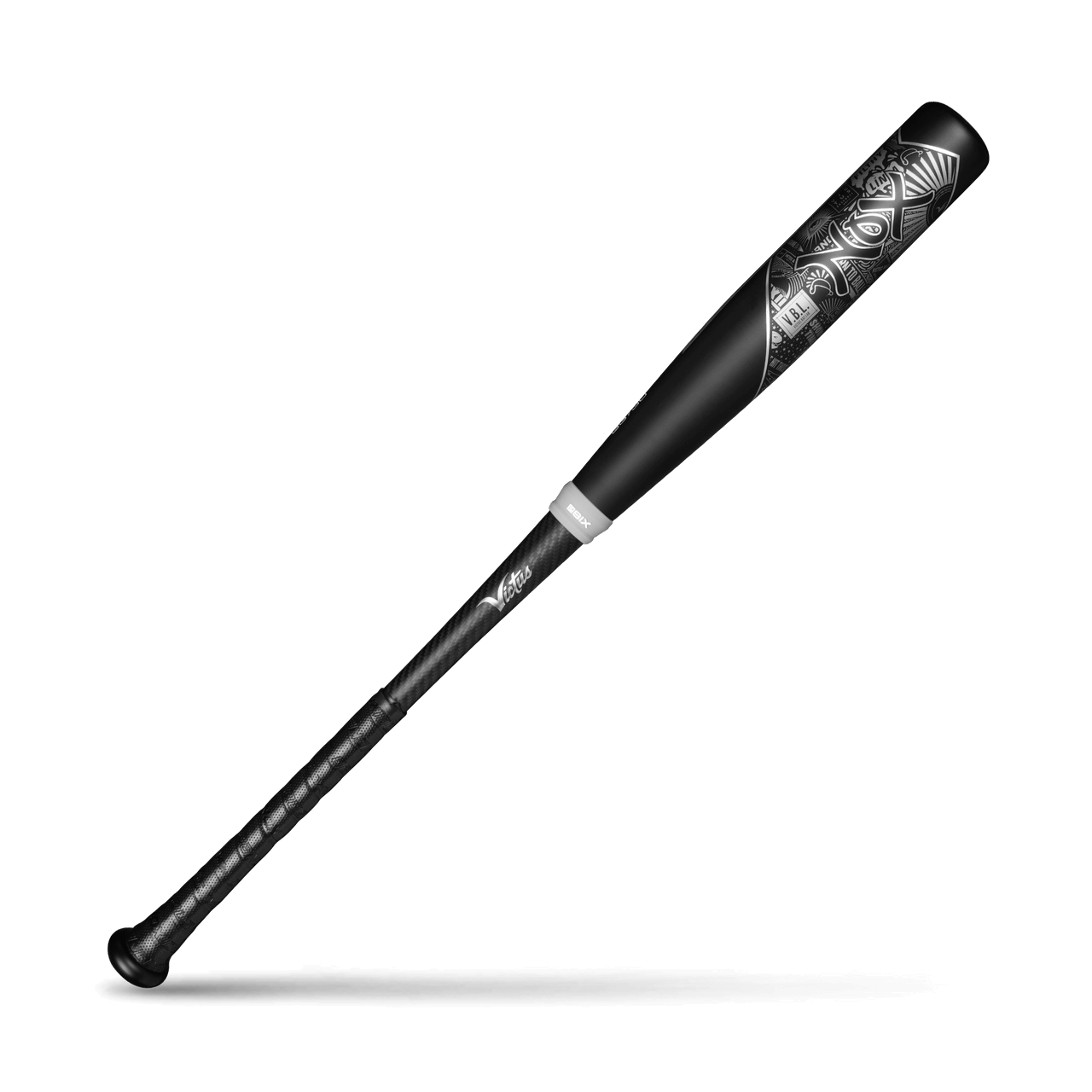 Victus Nox 2 BBCOR bat featuring an end-loaded design with military-grade aluminum barrel and carbon composite handle.