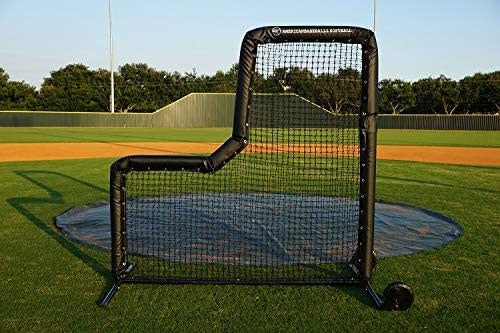 Pro Mounds Bullet L-Screen for Baseball- Padded With Wheels