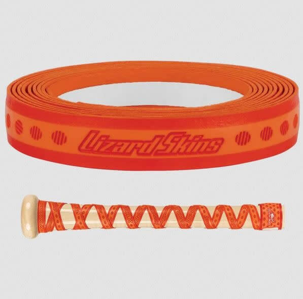 Lizard Skins DSP Ultra X Bat Grip Blaze Orange, 0.5mm thickness, premium adhesive, MLB official, 67 inches long.