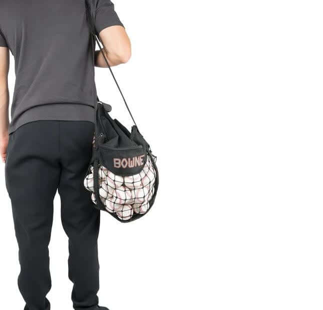 Bownet BP Caddy Elite holding 8 dozen baseballs and 4 dozen softballs