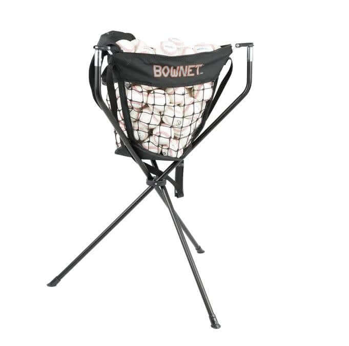 Bownet BP Caddy Elite holding 8 dozen baseballs and 4 dozen softballs