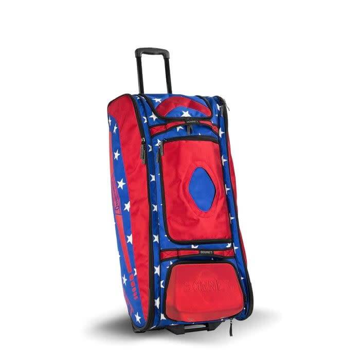 Bownet Commander Bag for catchers with 14 compartments and molded semi-hard case for helmet and spikes.