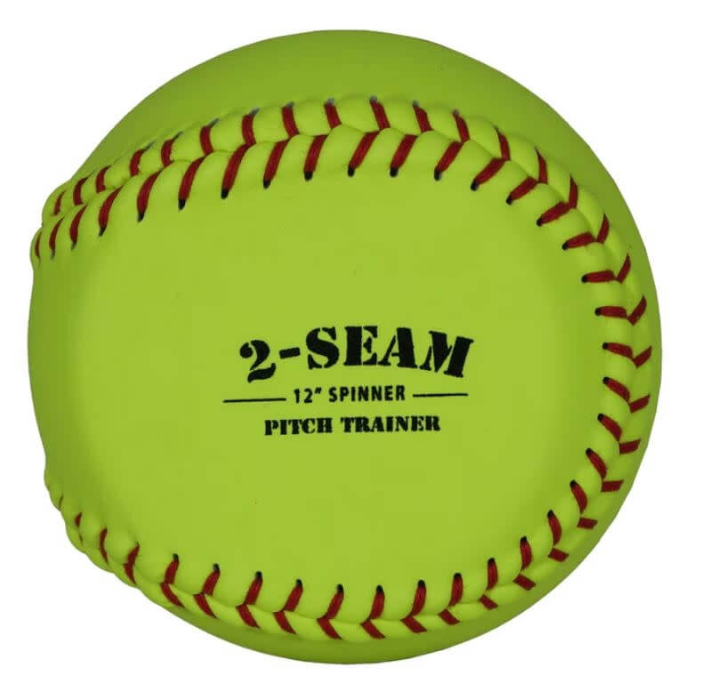 Bownet FastPitch 2 Seam Spin training aid with raised seams and real leather cover.