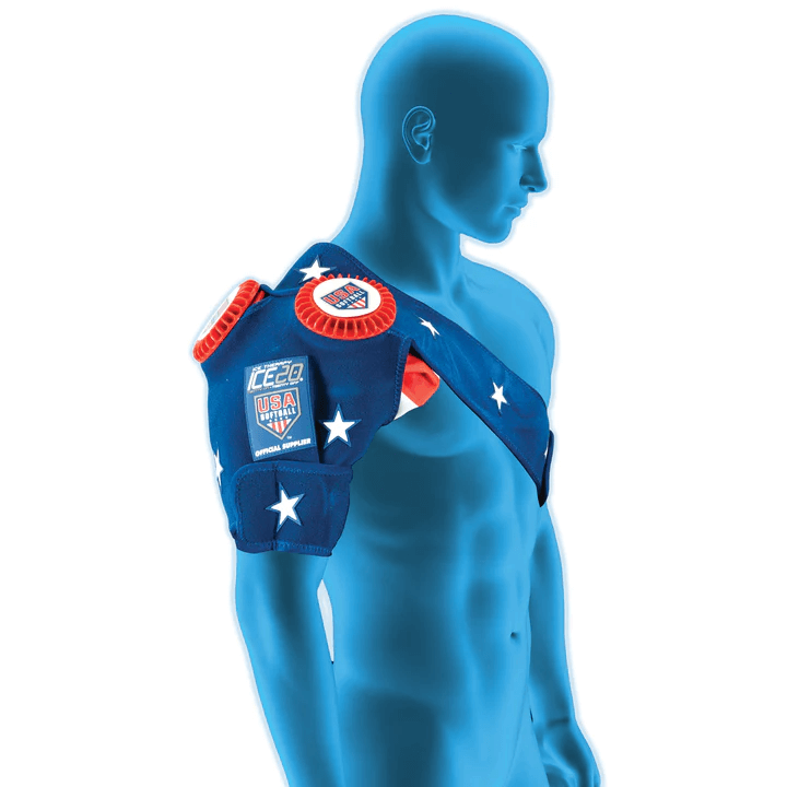 Bownet ICE20 USA Softball Edition Double Shoulder Ice Compression Wrap