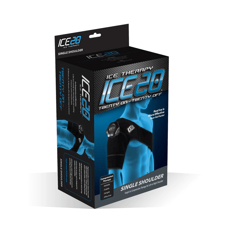 Bownet ICE20 Single Shoulder neoprene wrap with Velcro straps and refillable ice bag