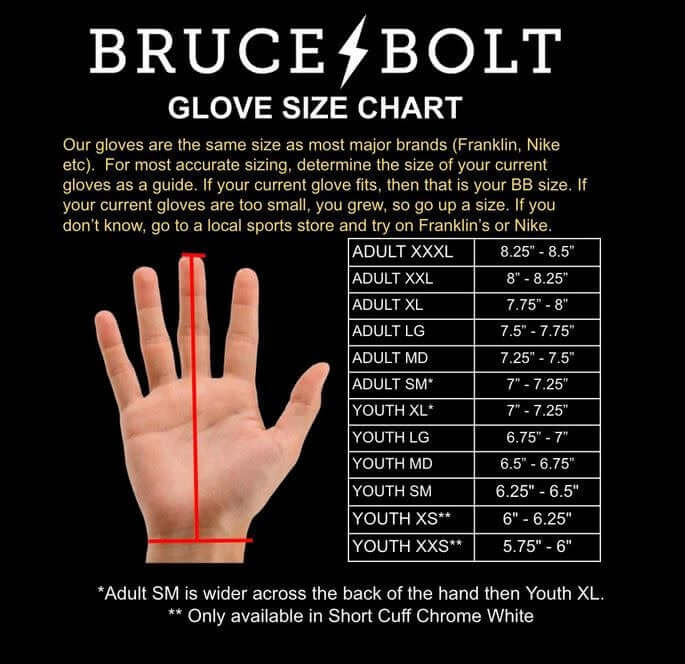 Bruce Bolt Premium Long Cuff Purple Batting Gloves High-Quality Cabretta Leather