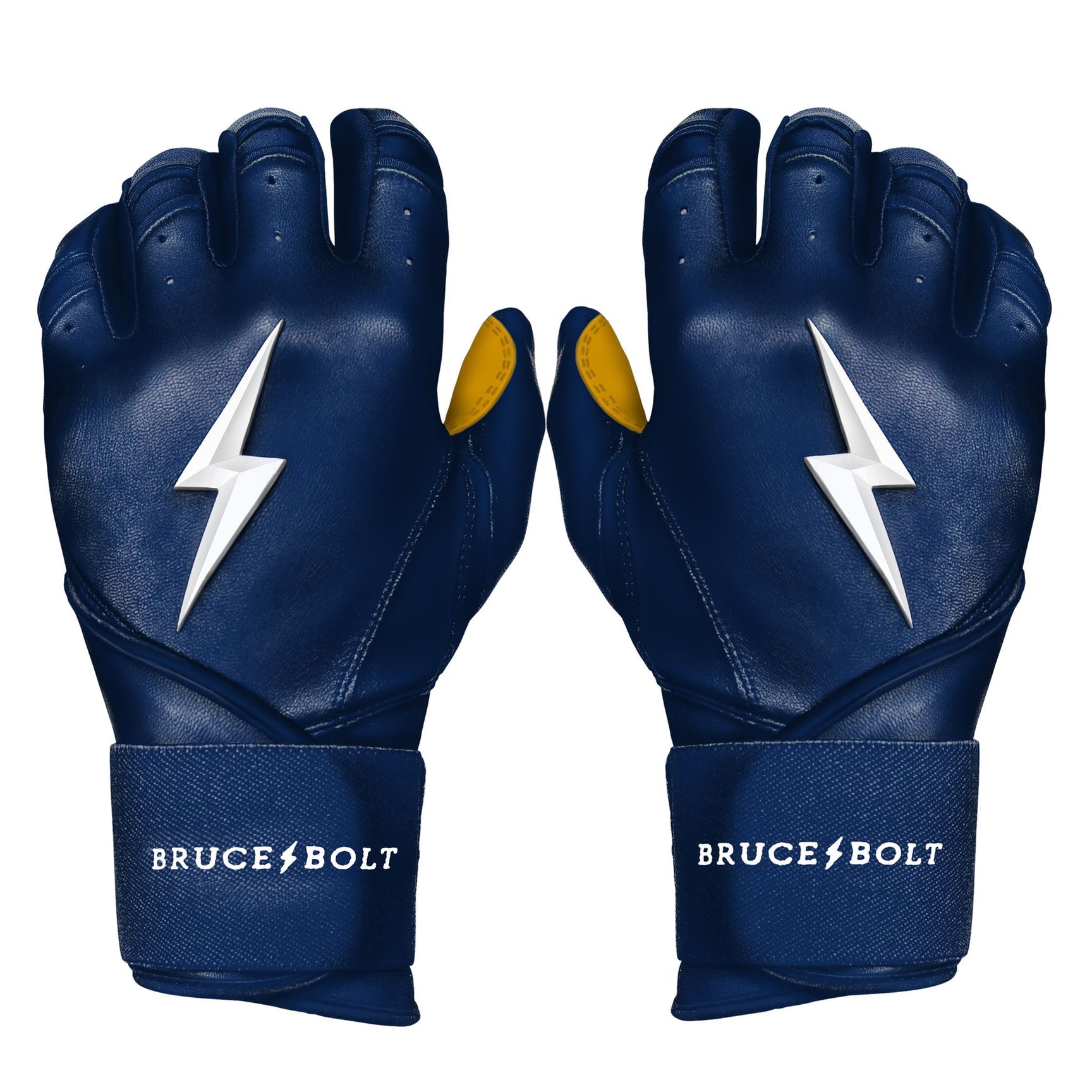 Bruce Bolt Youth Premium Pro Long Cuff Batting Gloves Navy