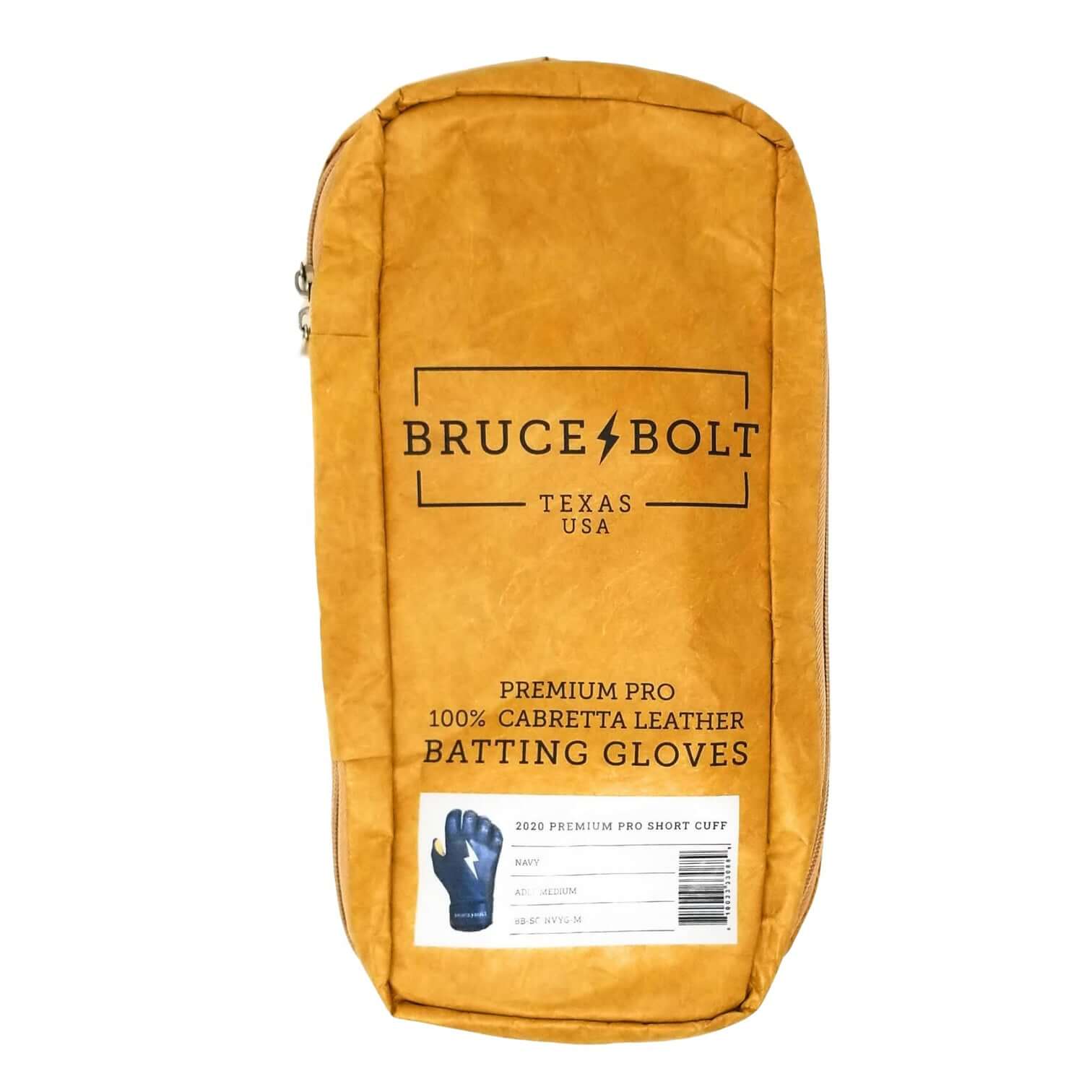 Bruce Bolt Youth Premium Pro Short Cuff Batting Gloves in Navy