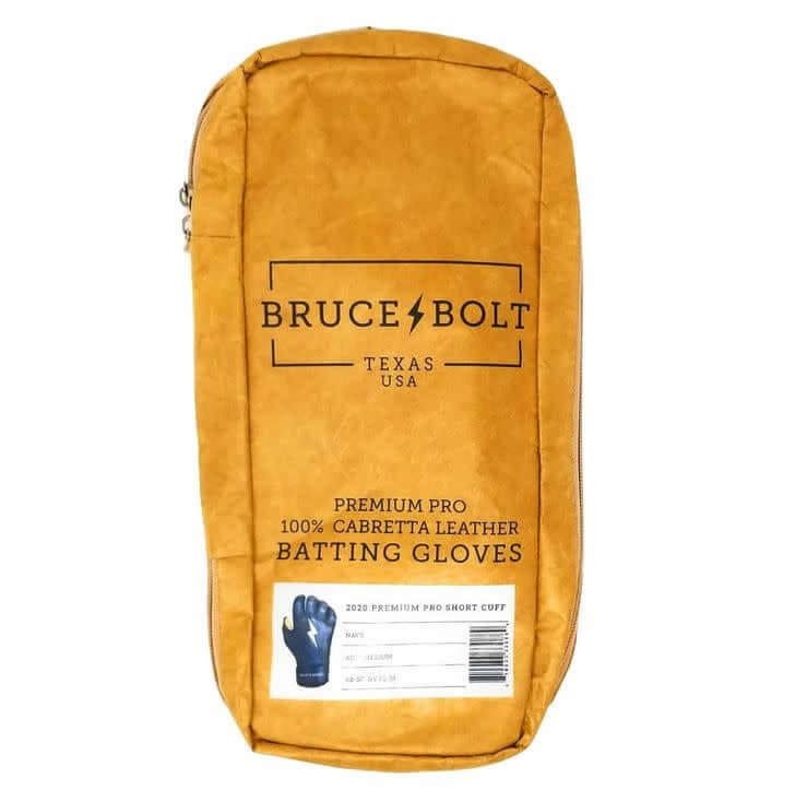 alt=Bruce Bolt Premium Short Cuff Green Batting Glove Highest Quality, Durable Cabretta Leather