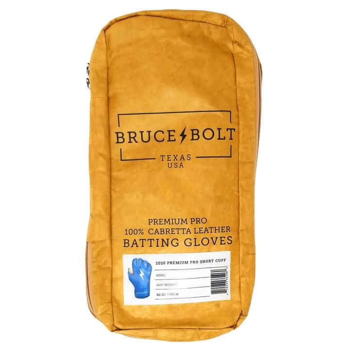 Bruce Bolt Premium Short Cuff Royal Batting Gloves Highest quality, durable 0.9mm Cabretta leather.