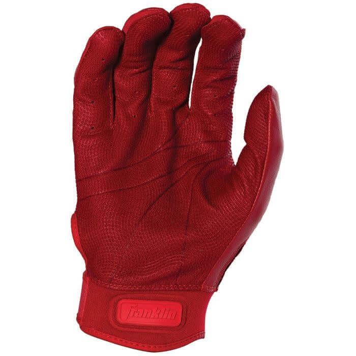 Franklin CFX Pro Chrome Series Red batting gloves with durable Pittards® digital sheepskin leather palm.
