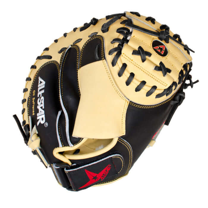 All-Star Adult Pro Advanced Catching Mitt Black/Tan