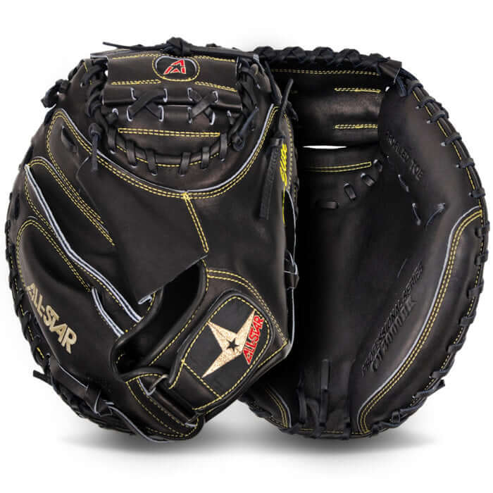 All-Star Pro-Elite Professional Catching Mitt / Solid Black