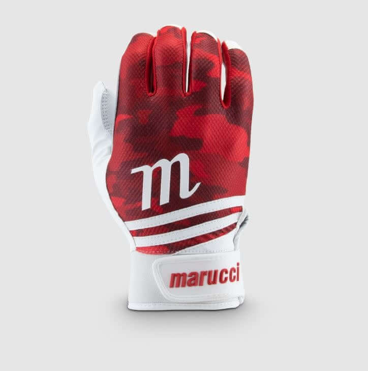 Marucci Crux Batting Gloves Red, Neoprene Cuff for Support and Comfort