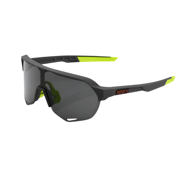 100% S2 Soft Tact Cool Grey Smoke Lens high-impact resistant, lightweight polycarbonate lenses.