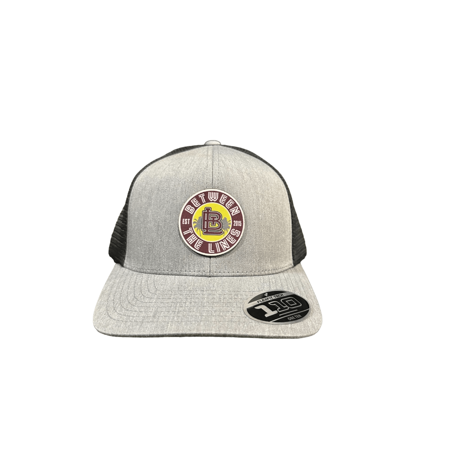 Grey/Black Trucker Hat with Mesh Panels and Palm Logo Badge