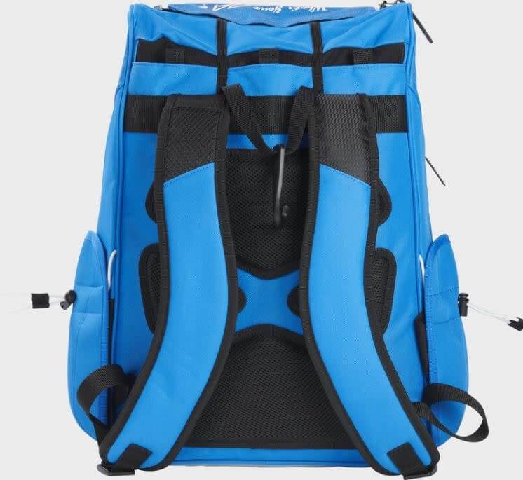 Rawlings Mantra Fastpitch Backpack in Mantra Blue with customizable beaver tail pocket