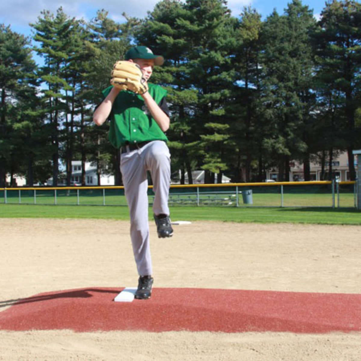 ProMounds Major League Pitching Mound with clay turf, 8'3L x 5'W x 6H, lightweight, durable, high-density foam.