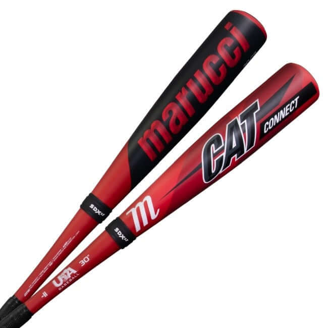 Marucci Cat Connect two-piece baseball bat with AZ105 alloy barrel and carbon composite handle