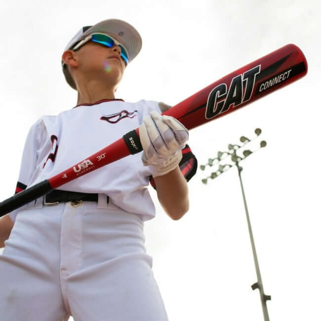 Marucci Cat Connect two-piece baseball bat with AZ105 alloy barrel and carbon composite handle
