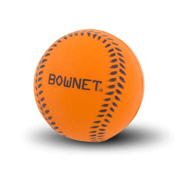 12 orange squishy foam baseballs with small sweet spot, impact-absorbing design