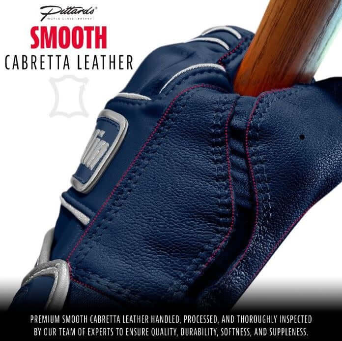Navy Franklin Powerstrap Chrome Series glove with smooth sheepskin leather palm.