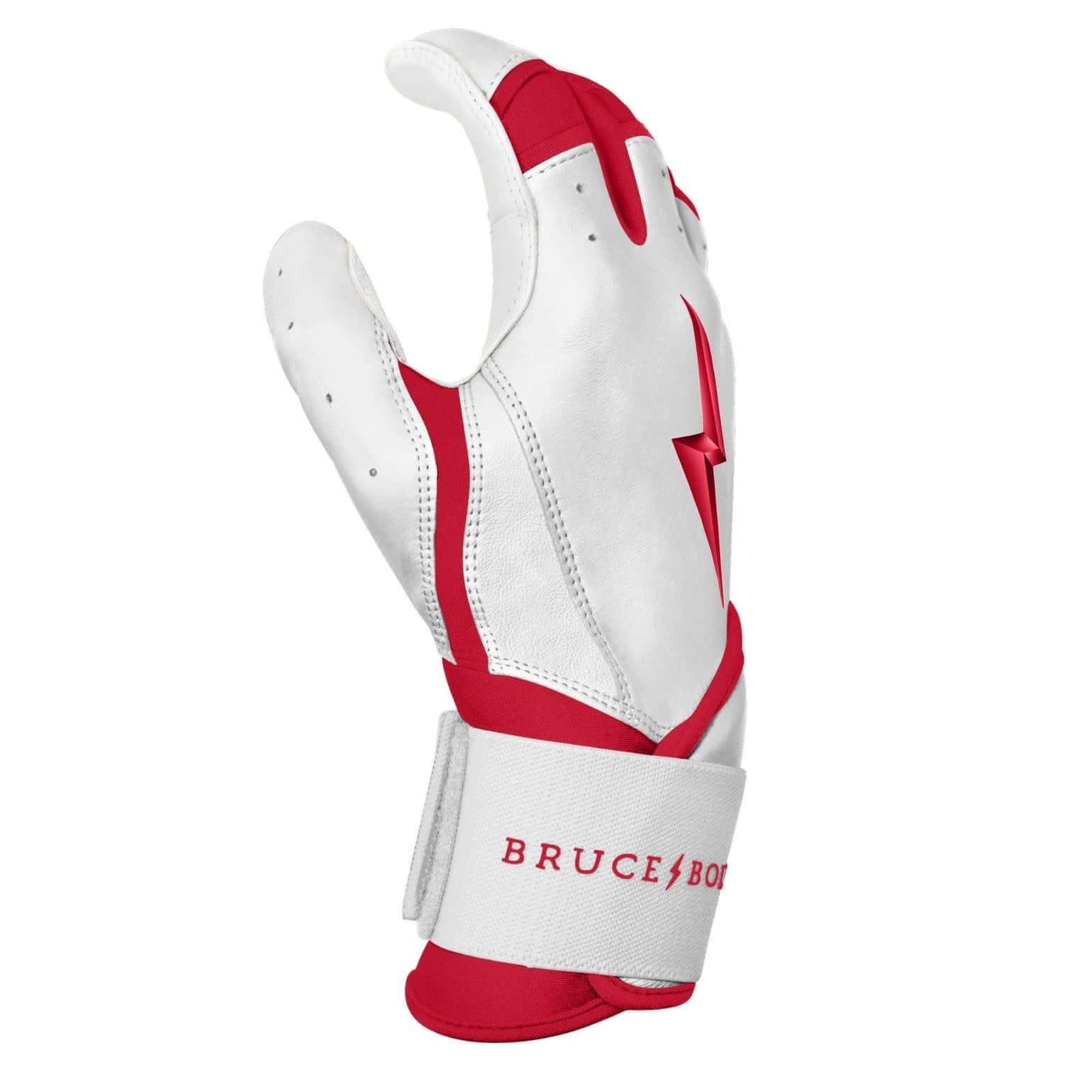 BRUCE BOLT Premium Pro Bader Series Long Cuff Batting Gloves in new bag