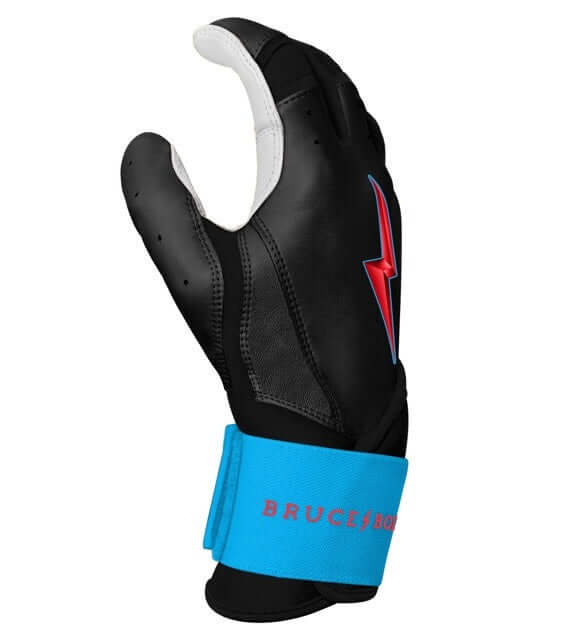 Bruce Bolt Premium Pro Brinson Series Long Cuff Batting Gloves High-quality Cabretta leather, durable and soft.