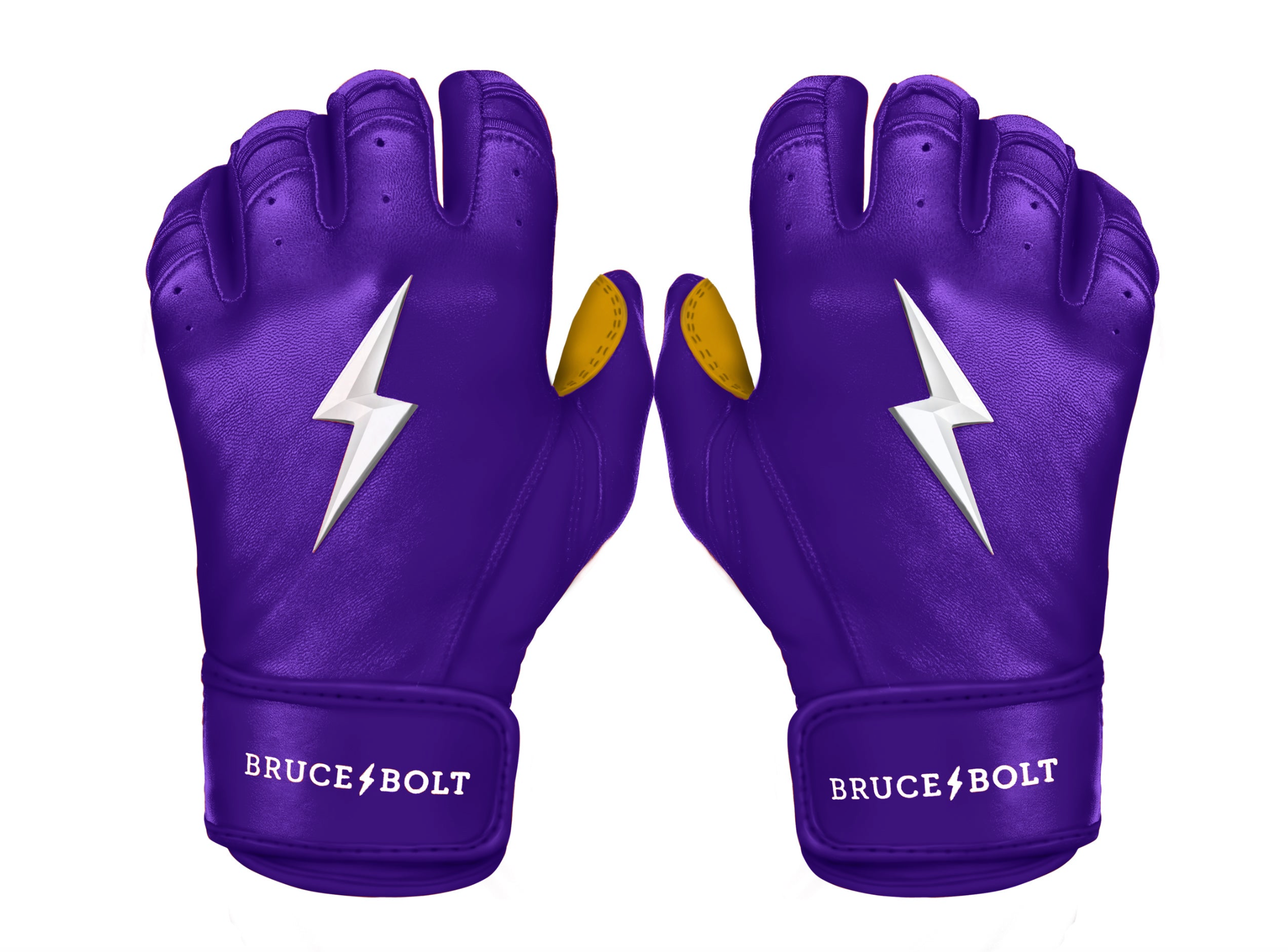 Bruce Bolt Premium Pro Short Cuff Batting Gloves Purple Adult