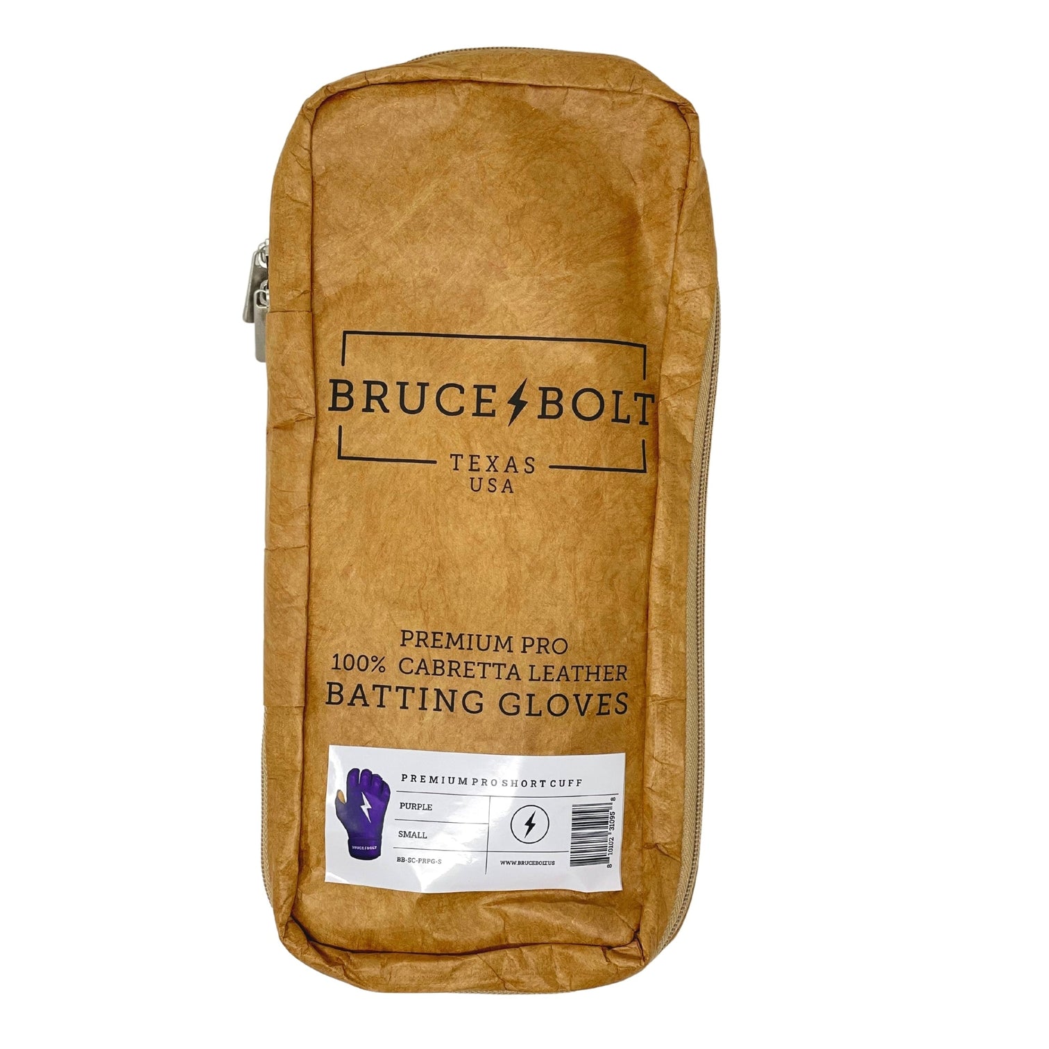 Bruce Bolt Youth Premium Pro Short Cuff Batting Gloves Purple