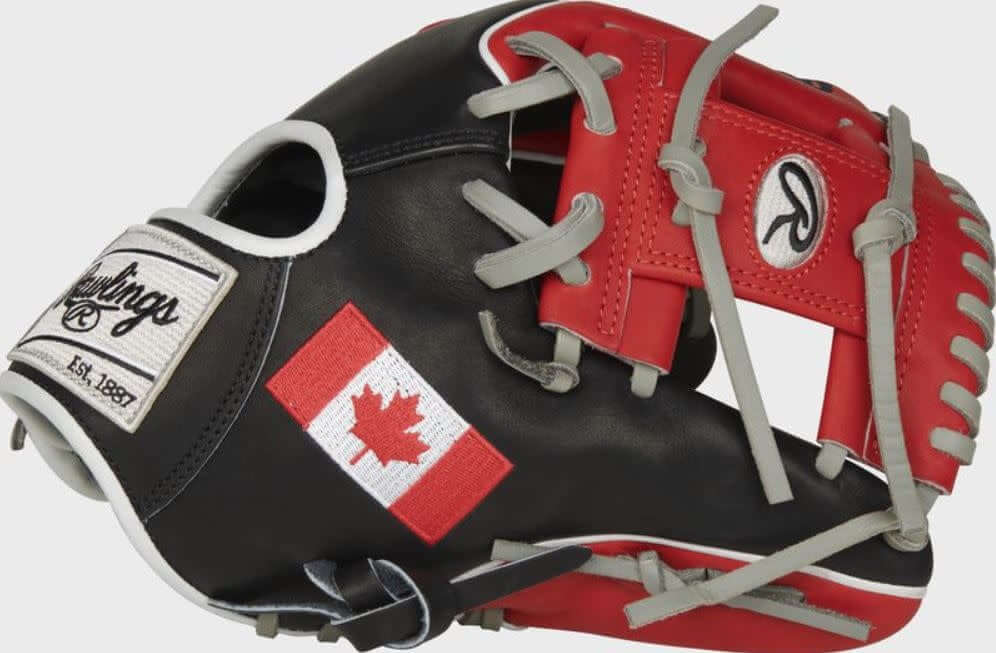 Rawlings Heart of the Hide 11.5-Inch Canada Glove with Canadian flag embroidery