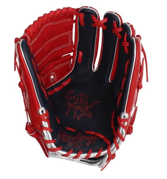 Rawlings Heart of the Hide 11.75 USA Glove with 2 Piece Solid Web and USA Flag