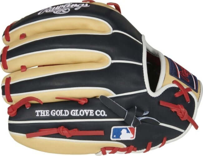 Rawlings Heart of the Hide Infield Glove Scarlet/Navy 11.5-inch, 31-pattern, narrow fit for smaller hands.