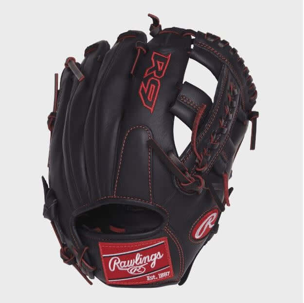 Rawlings R9 Series 11-in Pro Taper Youth Infield Glove, Conventional Back, Single Post Web