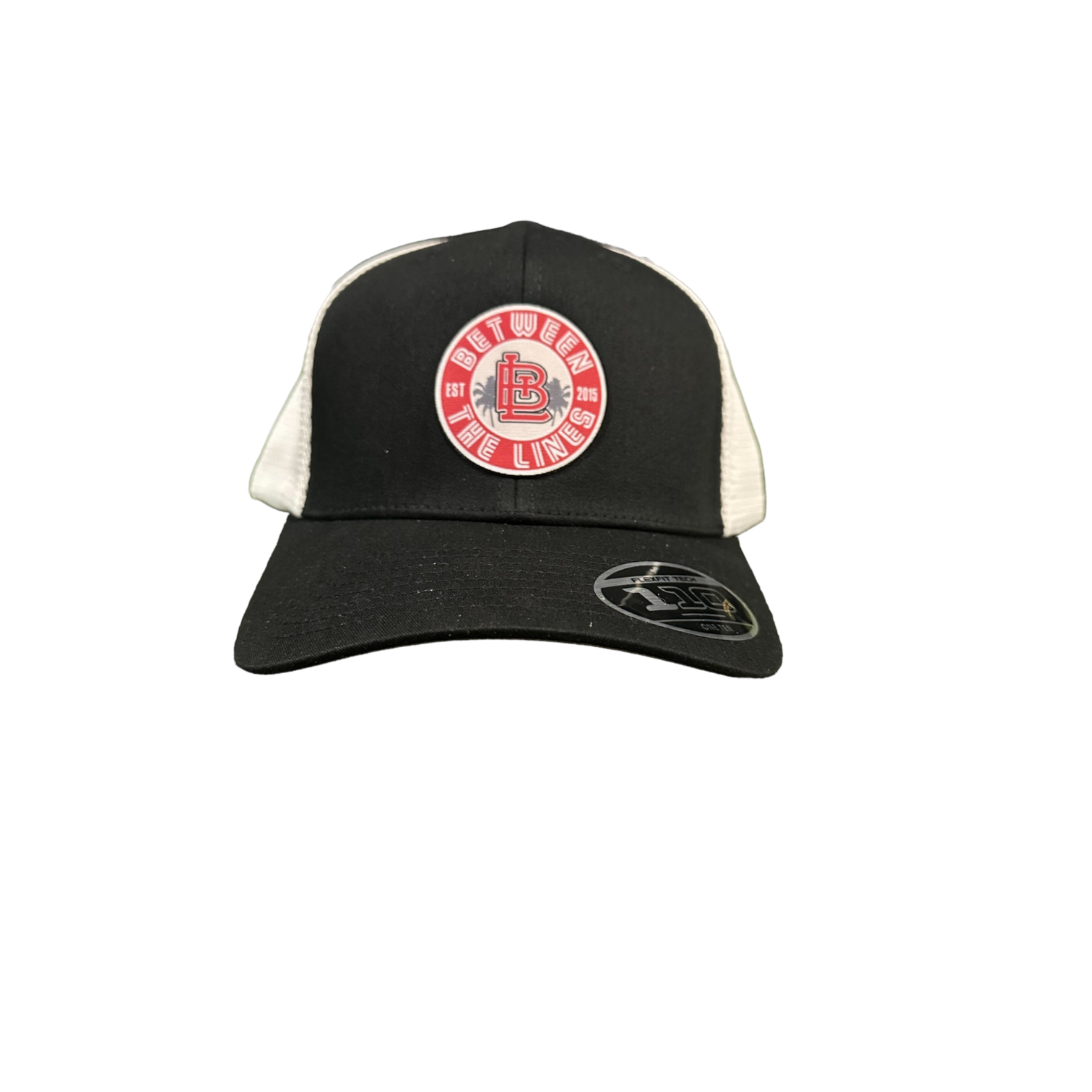 Between The Lines  Black/White  Trucker Hat Palm Badge