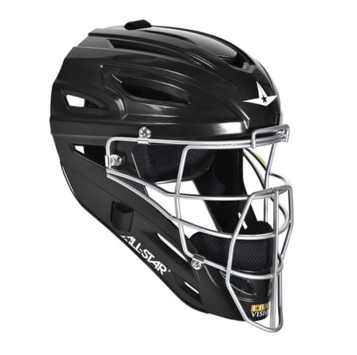 All-Star S7 Youth Catching Helmet, solid color, preferred by professional catchers, high impact resistant