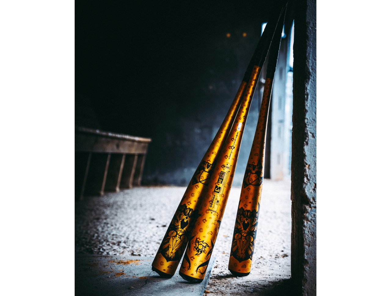 DeMarini Voodoo One Gold BBCOR Baseball Bat (-3) with X14 Alloy Barrel