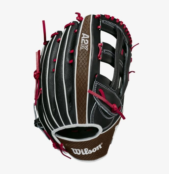 Wilson  A2K 1799 w/SuperSkin   (OF) LHT 12.75 Black/Black/Saddle Tan