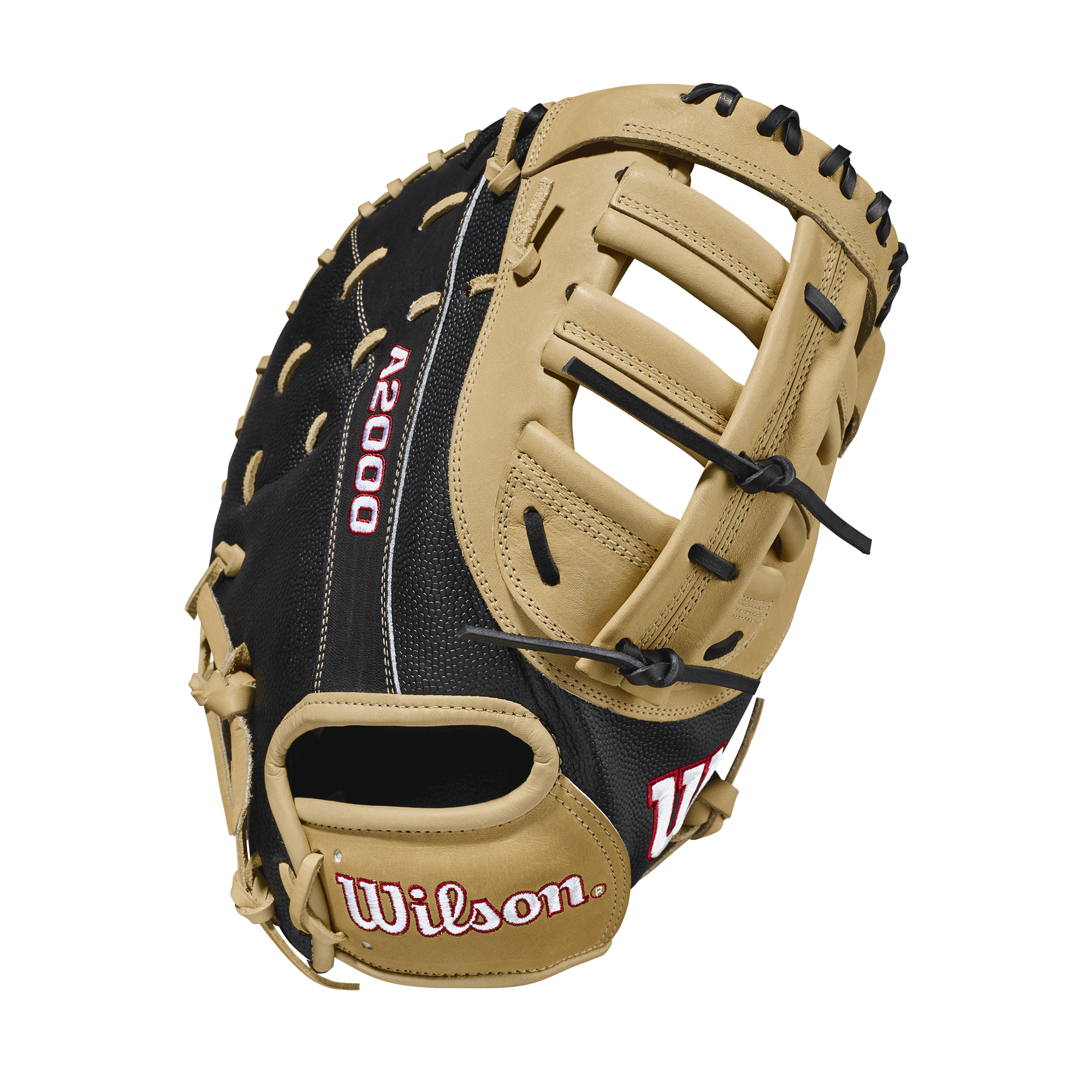 Wilson A2000 2820 SS 12.25 LHT First Base Mitt with Black SuperSkin and Blonde Pro Stock Leather