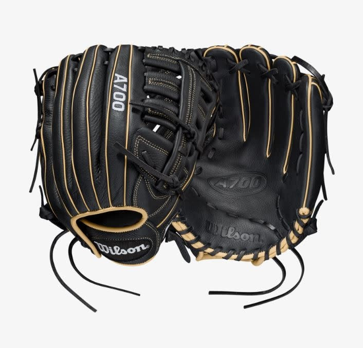Wilson A700  Baseball 12.5" LHT 12.5 Black/Black/Blonde & White