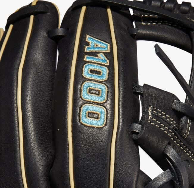 Wilson A1000 DP15 LHT 11.5 Black/Blonde/Tropical Blue Glove with H-Web