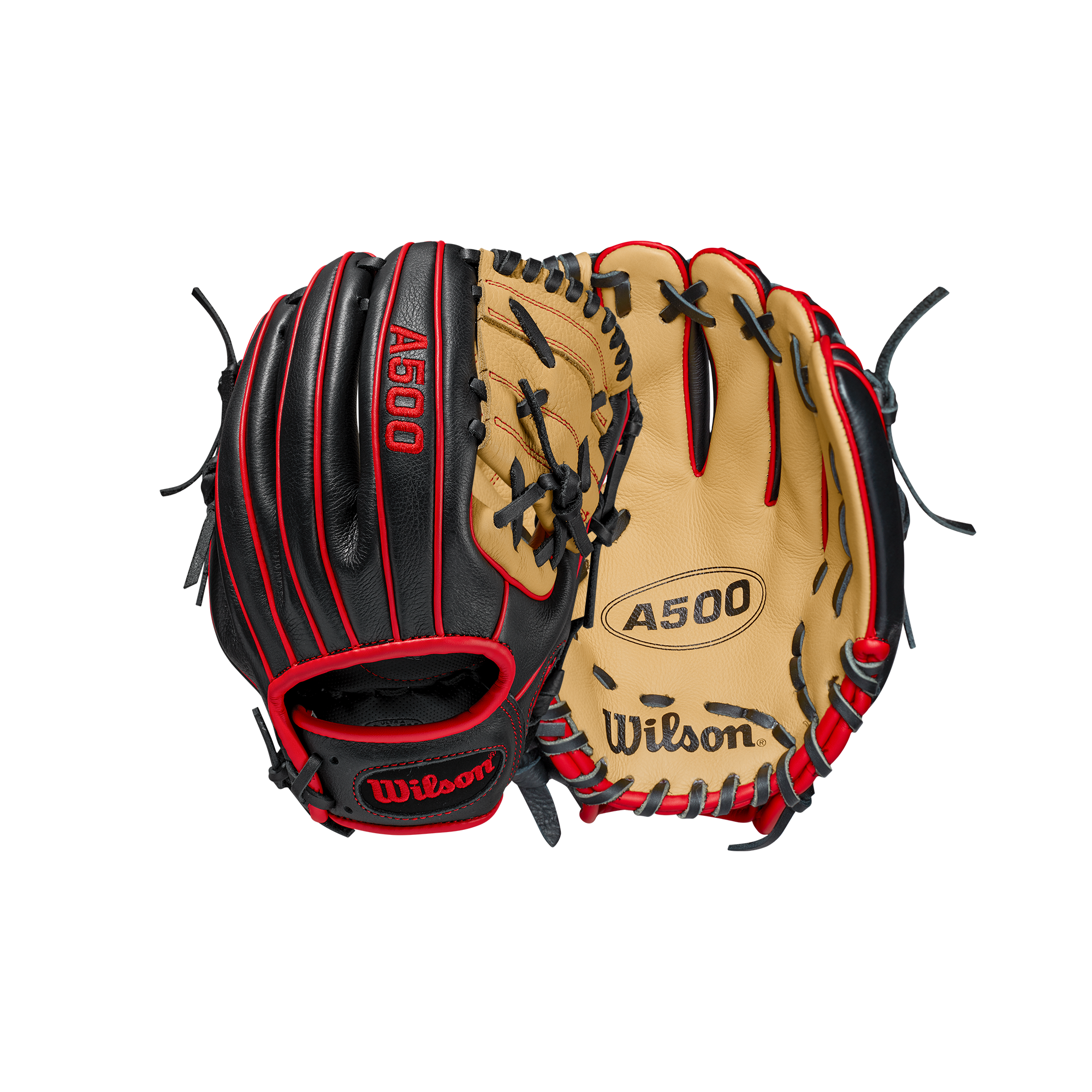 Wilson A500  Baseball 10.5" 10.5 Blonde/Black/Red