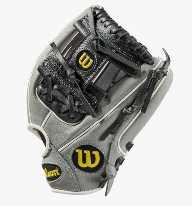 Wilson A500 Baseball Glove 11 Black/Grey/White with H-Web Design