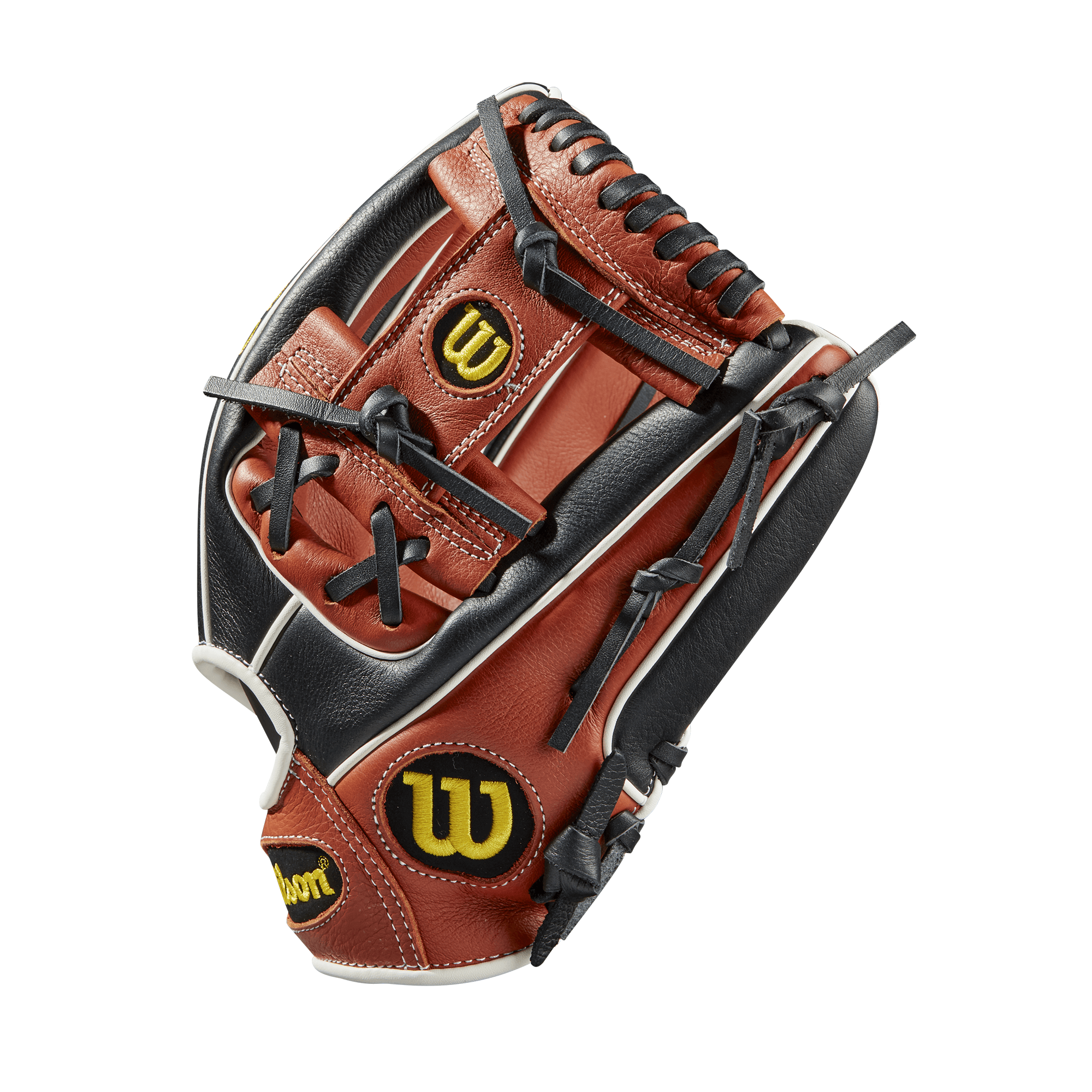 Wilson A500 11.5 Baseball Glove, Copper/Black/White, Youth Size