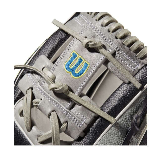 Wilson A2000 SuperSkin 1786 baseball glove, 11.5, grey/black SS, lightweight and durable.